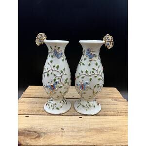 2004 Lenox "Summer Enchantment" Butterfly Candlesticks Retired